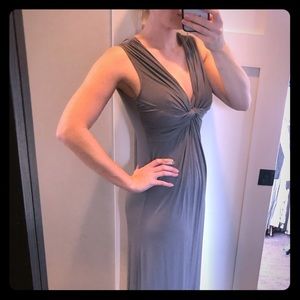 Dark gray knot front maxi by BCBG Max Azria
